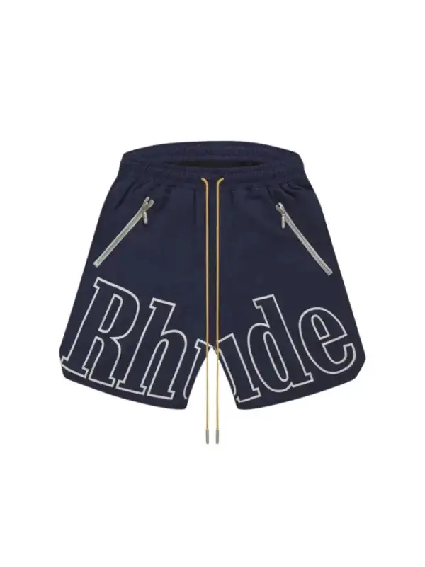 Front view of Rhude Logo Shorts