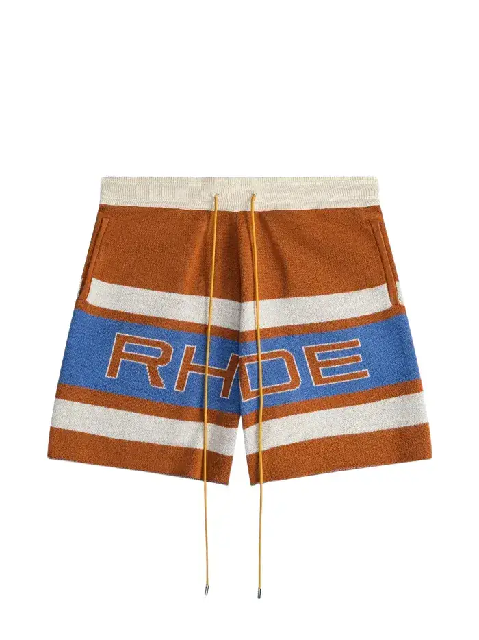 Front view of Rhude Graphic Print Shorts