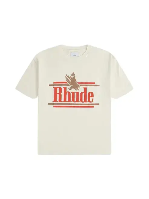 Front view of Rhude Rossa Tees in white