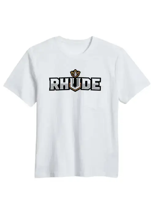 Rhude White Tee front view